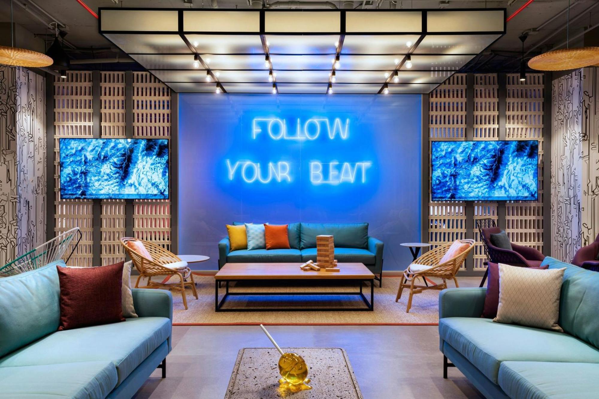 Aloft Playa Del Carmen Hotel ภายนอก รูปภาพ The lobby of the hotel
